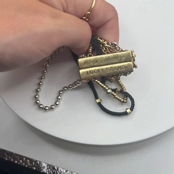 Lucky Brand Gold and Silver Multi-Strand Bracelet Magnetic Closure 7” 7 inches - Picture 3 of 3